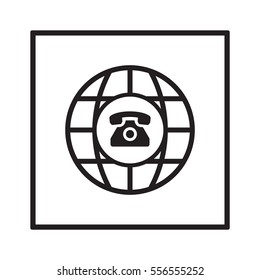 Phone  icon,  isolated. Flat  design.