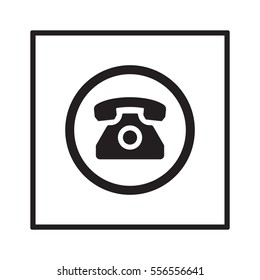 Phone  icon,  isolated. Flat  design.