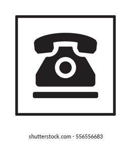 Phone  icon,  isolated. Flat  design.