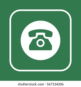 Phone  icon,  isolated. Flat  design.