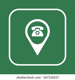 Phone  icon,  isolated. Flat  design.