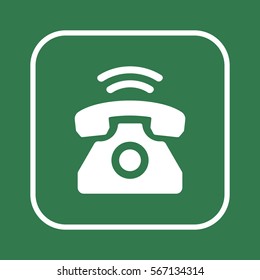 Phone  icon,  isolated. Flat  design.