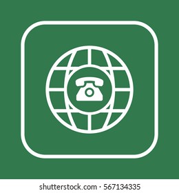 Phone  icon,  isolated. Flat  design.