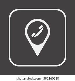 Phone  icon, isolated. Flat  design. 