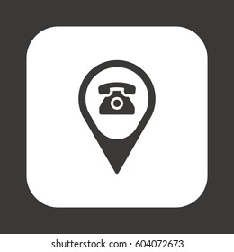 Phone  icon,  isolated. Flat  design.