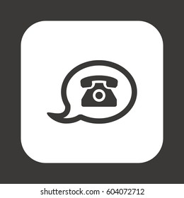 Phone  icon,  isolated. Flat  design.
