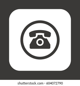 Phone  icon,  isolated. Flat  design.