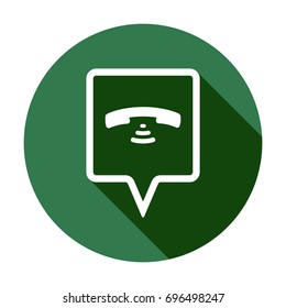 Phone  icon,  isolated. Flat  design.