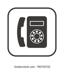 Phone  icon,  isolated. Flat  design.
