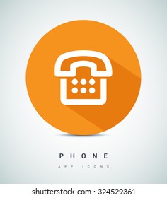 a phone icon isolated minimal single flat linear icon in color. Line vector icon for websites and mobile minimalistic flat design. Modern trend concept design style illustration symbol