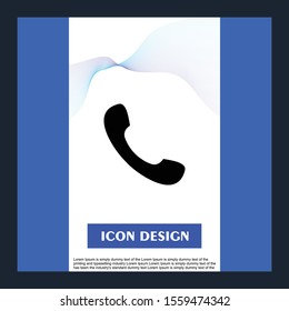 Phone icon isolated on abstract background
