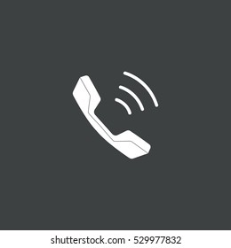 phone icon isolated on black background