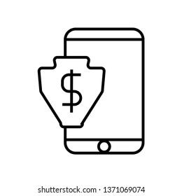 phone icon isolated on white background, vector illustration