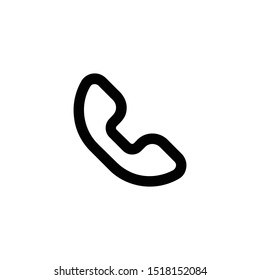 Phone icon isolated on white background. Telephone symbol. Vector illustration.