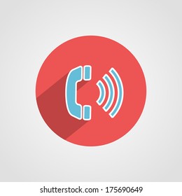Phone Icon Isolated on White Background
