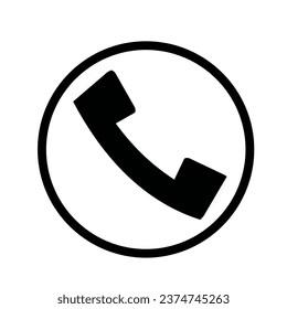 Phone icon isolated on white background. Telephone symbol. Vector illustration.