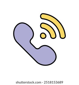Icono del teléfono aislado en un fondo blanco. Ilustración vectorial.