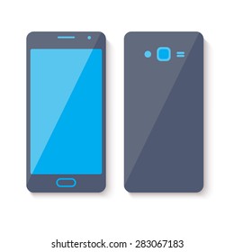 Phone icon. Isolated phone on white background. Flat colorful phone icon.