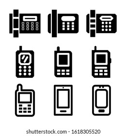 phone icon isolated sign symbol vector illustration - Collection of high quality black style vector icons
