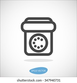 Phone icon - Isolated Vector Illustration. Simplified line design