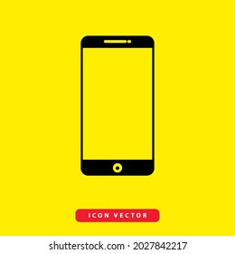 icono de teléfono. fondo amarillo aislado. icono de vector