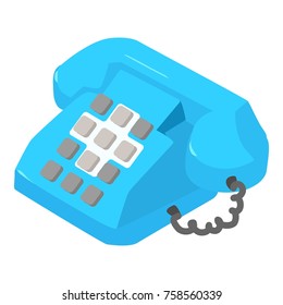 Phone icon. Isometric illustration of phone vector icon for web