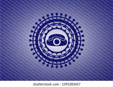 phone icon with jean texture