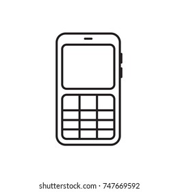Phone icon with keyboard.Modern simple flat device sign. Vector illustration.