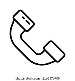 Phone Icon. Line Art Style Design Isolated On White Background