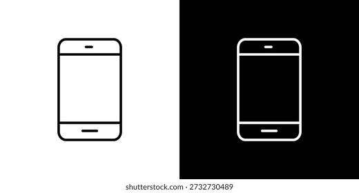 Telefonsymbol im Liniendesign. Symbol für bearbeitbaren Strich.