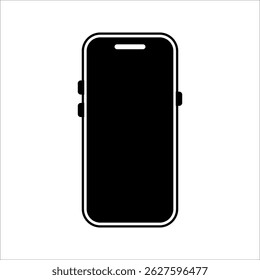 phone icon, line design Symbol isolated white background. vector illustration. color editable.