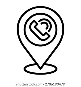 Ilustración vectorial de diseño de línea de icono de teléfono