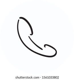 Phone icon, line hand drawn communication symbol vector design. Great for mobile app, web design, banner, game, etc