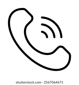 Phone Icon Lineal Style Vector Illustration