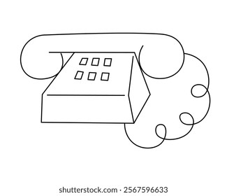 phone icon in linear style in vector. isolated image for apps stickers website logo print