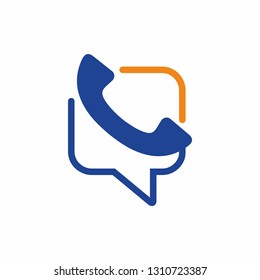 Phone icon logo design template vector illustration