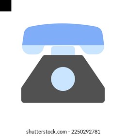 Telefonsymbol-Logo auf flachem Hintergrund