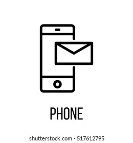 Phone Icon Logo Modern Line Style Stock Vector (Royalty Free) 517612795 ...