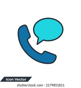 Phone icon logo vector illustration. support symbol template for graphic and web design collection