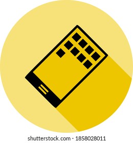 phone icon in long shadow style