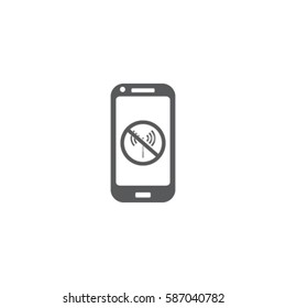 Phone icon, lost signal vector illustration