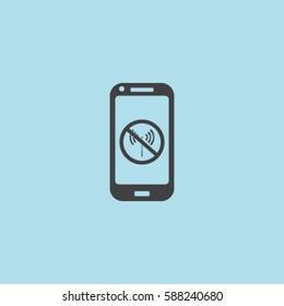 Phone icon, lost signal vector illustration