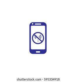 Phone icon, lost signal vector illustration