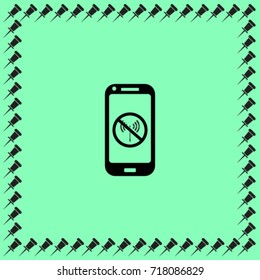 Phone icon, lost signal vector illustration