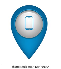 phone icon and map pin. logo concept. Designed for your web site design, logo, app, UI
