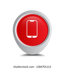 phone icon and map pin. logo concept. Designed for your web site design, logo, app, UI