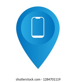 phone icon and map pin. logo concept. Designed for your web site design, logo, app, UI