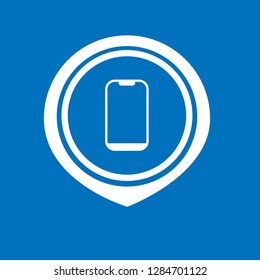 phone icon and map pin. logo concept. Designed for your web site design, logo, app, UI