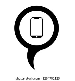phone icon and map pin. logo concept. Designed for your web site design, logo, app, UI