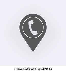 Phone Icon Map Pointer Stock Vector (Royalty Free) 291105632 | Shutterstock